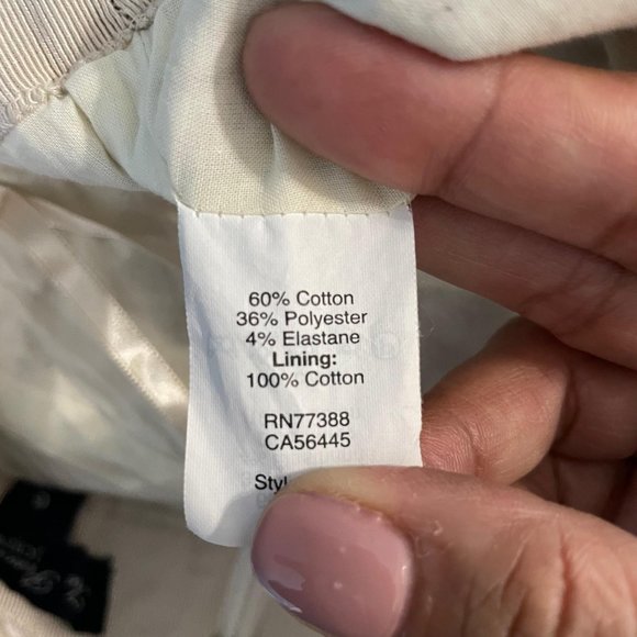 J. Crew Factory Cream Beige The Pencil Skirt Size 6 Cotton Blend Straight Womens - Picture 7 of 8